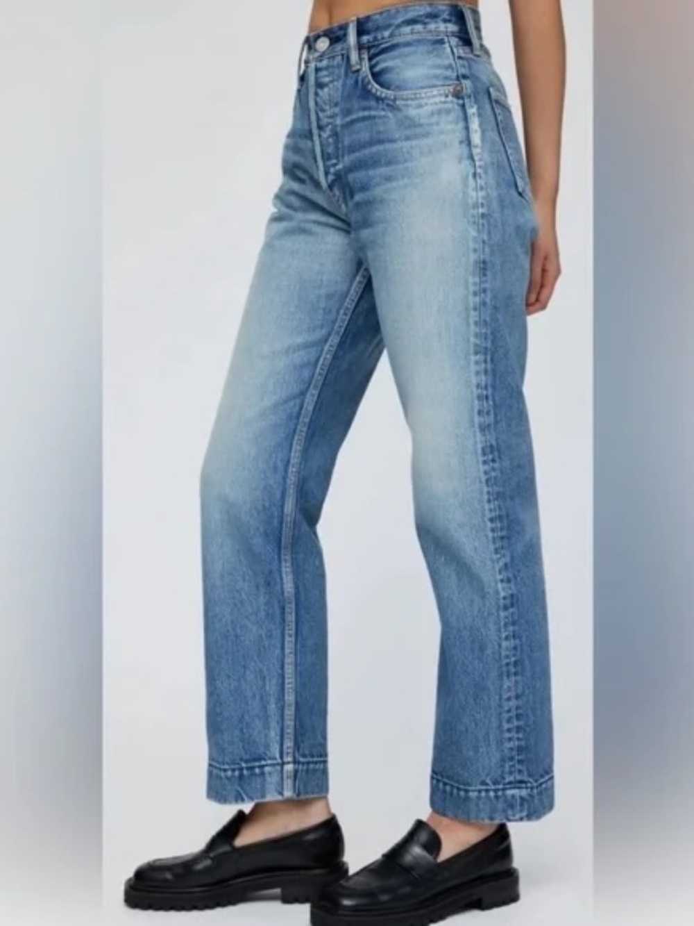 Moussy - MV Marilla Wide Straight in Light Blue